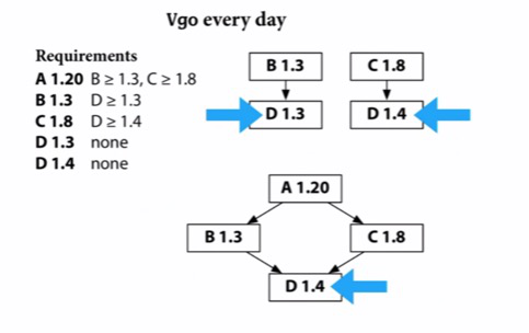 vgo selects the minimum available version